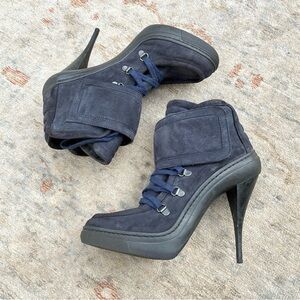 Pierre Hardy Blue Suede Ankle Booties Sz 40, 10 US